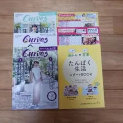 【未読品】Curves カーブス マガジン 3冊&たんぱく生活、たんぱく質だより