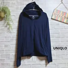 ユニクロ エアリズムuvカットメッシュパーカ 美品 ジップアップ ゆったり XL