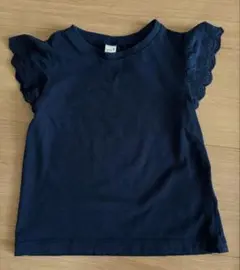 apres les cours袖レースTシャツ90cmネイビー
