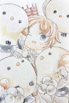 子供作品 シマエナガと虹 キャンバスアート 手描き絵画 - メルカリ