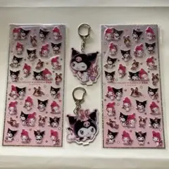 My Melody Kuromi 宇佐美 シール アクリルキーホルダー