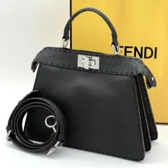 FENDI セレリア アイシーユー ミディアム ブラック ショルダーバッグ 