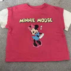 ミニーマウス Tシャツ ピンク 半袖　100cm