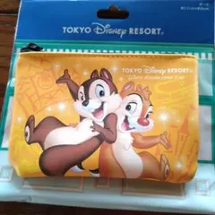 ディズニー　パークチケット　ポーチ　 チップとデール