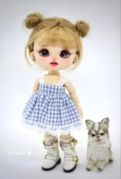 ドール服 花柄レースワンピース Ayodoll スタンダードサイズ オビツ11