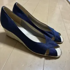 お値下げ！美品！ダイアナ　オープントゥウエッジソール　サンダルのサムネイル