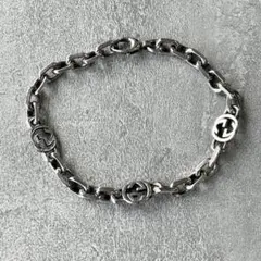 GUCCI　インターロッキング　ブレスレット　18号　シルバー925 GUCCI】グッチ インターロッキングG ブレスレット シルバー925