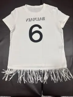 BALMAIN バルマン フリンジデザイン Tシャツ 11号 ホワイトのサムネイル