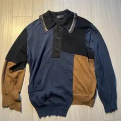 kolor カラー　クレイジーニットポロ　21ssのサムネイル