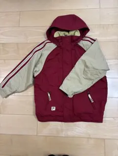 スキーウェア　キッズ　PHENIX フード付きジャケット 赤/ベージュ　160㎝