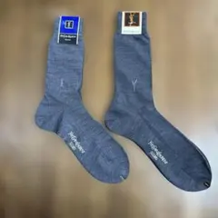 【新品・未使用】Yves Saint Laurent グレー メンズソックス