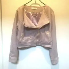 セシルマクビー ショートジャケット ライダースジャケット ピンク色