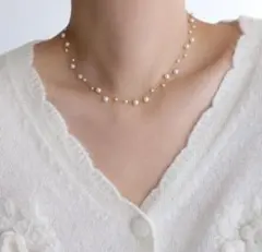 パールネックレス シンプルネックレス 卒園式 卒業式 入学式 結婚式 ゴールド