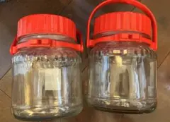 長期保存果実酒びん　漬け上手・らっきょう編　2L 日本製　2点
