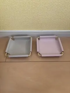 レザー調アクセサリーケース2点セット
