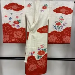 子供着物 七五三 3歳 縮緬 扇子に鹿子模様 花模様 CK-7383 - メルカリ