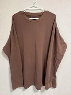UNIQLO U ヒートテックコットンクルーネックT シャツ　長袖 ブラウン