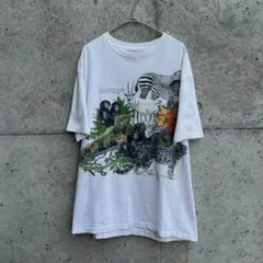 ヴィンテージ 80s Harlequin NG ゼブラ アニマルプリントTシャツ