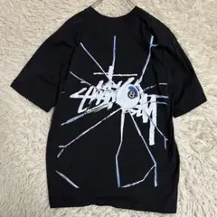 【STUSSY】 ステューシー Tシャツ 半袖 L ブラック ロゴ 8ボール