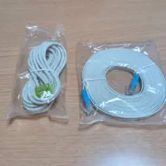 LANケーブル 2本セット ホワイト RJ45 有線LAN