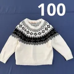 ノルディック柄ニットセーター