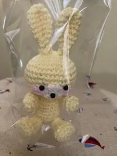 あみぐるみ　うさぎ　イエロー　NO.５