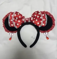 ミニーマウス ドット イヤリング カチューシャ 水玉