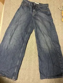 GAP ダークブルー ワイドレッグデニム