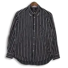 【美品】大きいサイズ LL POLO ブリティッシュ ストライプ BDシャツ