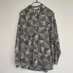 as know as パッチワーク柄 長袖シャツ Fのサムネイル