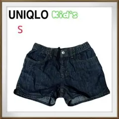 UNIQLOティーンズ　デニム　ショートパンツ　ウエストフルゴム　調整紐付き