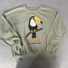 トゥーカン イラスト トレーナー オリーブグリーン