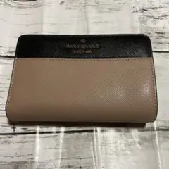 kate spade 二つ折り財布 ベージュ/ブラック