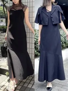ショートコンビシャツ2ピースワンピース