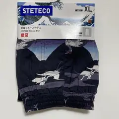 タグ付き未使用品 ユニクロ 北斎ブルーステテコ XLサイズ 前閉じ ポケット付き