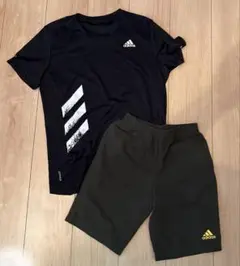 adidas スポーツウェア上下セット 黒 AEROREADY