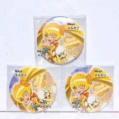キュアサンシャイン 明堂院いつき 缶バッジ ポプリ ハートキャッチ