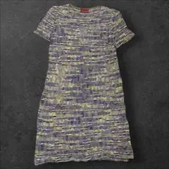 MISSONI ミッソーニ マルチカラー ボーダー ニット ワンピースのサムネイル