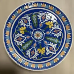壁掛け　陶器皿　トルコ手描き