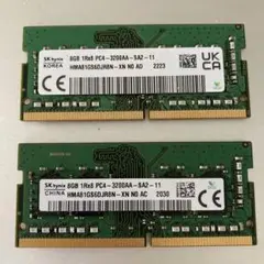 SK hynix 8GB PC4-3200AA メモリ2枚組