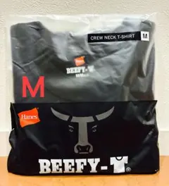 【Hanes】ヘインズ ビーフィー 黒 Tシャツ M ブラック BEEFY-Te