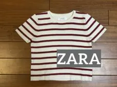 ZARA ストライプ クロップド リブTシャツ