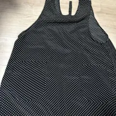 水玉模様 フリル付きエプロン