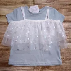 新品 未使用 キャミソール 重ね着Tシャツ 半袖 女の子 100