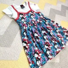 BABYDOLL リロ＆スティッチ柄 ワンピース 100cm 半袖のサムネイル