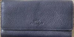 コーチ　型押し　レザー長財布　レザーウォレット