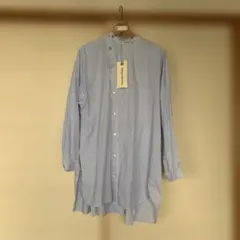 någonsin 青白ストライプ 長袖シャツ　38のサムネイル