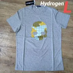 HYDROGEN スカル【L】カモフラ Tシャツ グレーのサムネイル