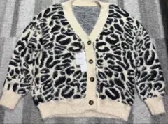 【新品】coca コカ　レオパード柄カーディガン　フリーサイズ　Vネック