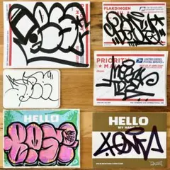 ① グラフィティー 手描きステッカー6枚セット graffiti グラフィティ